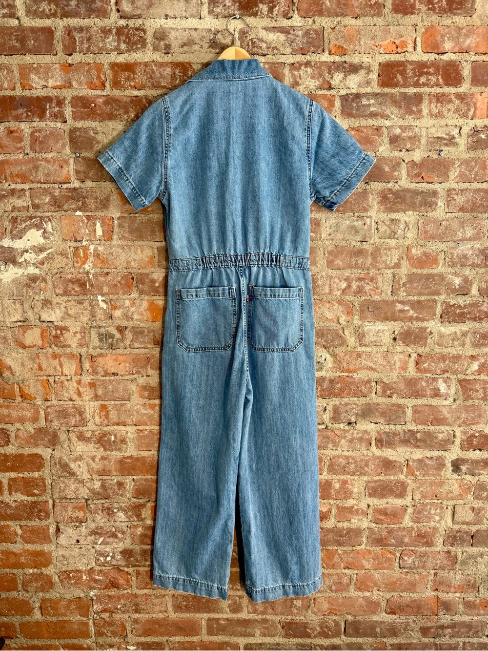 Levi's Light Blue Denim Jumpsuit with Point Collar - Picture 2 of 7